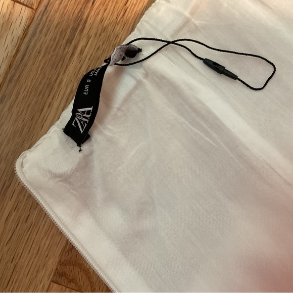 New - Zara white poplin dress embroidered ruffles dainty summer strapless - Picture 16 of 16